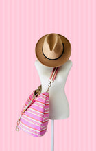 Load image into Gallery viewer, Reversible pink stripe with pretty floral