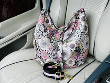 Load image into Gallery viewer, Black and pink floral in the Capri shape