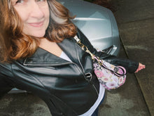 Load image into Gallery viewer, Black and pink floral in the Capri shape